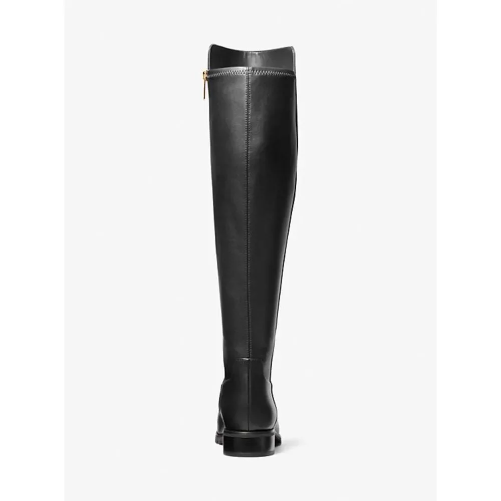 Michael Kors Outlet Britt Smooth Wide Calf Boot in Black 7M $325